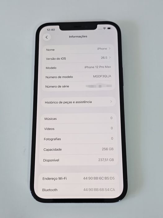 Iphone 12PRO MAX 256GB. 100% Bateria