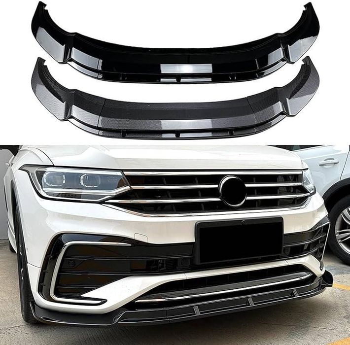 Губа на передний бампер Volkswagen Tiguan сплитер накладка бампера юбка тігуан