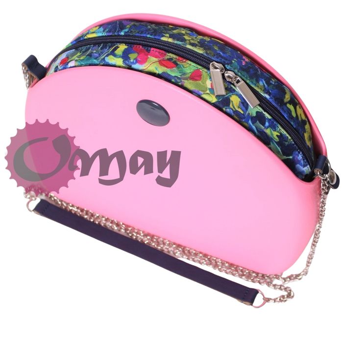 Granatowy organizer do OBAG MOON LIGHT kwiaty akwarelowe róż OMAY