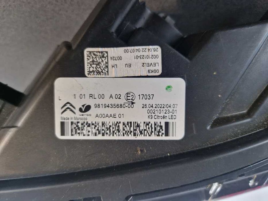 Citroen Berlingo IV 4 18r.- Halogen Led DRL Lewy Przód