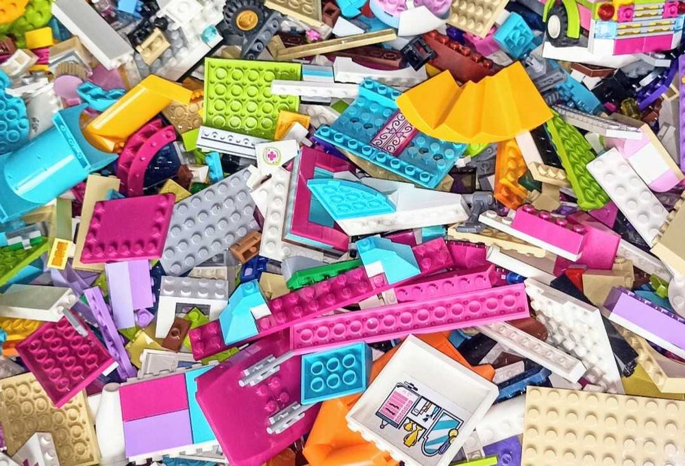 Lego Friends 1kg klocków plus akcesoria i figurka