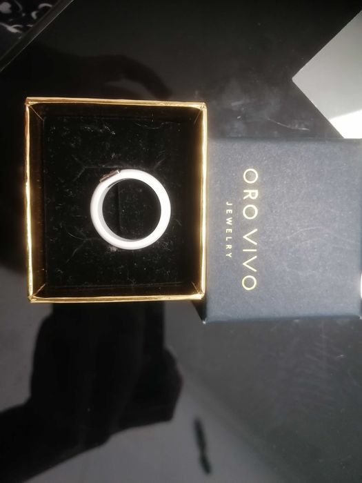 Anel cerâmica com diamantes Tam. 14