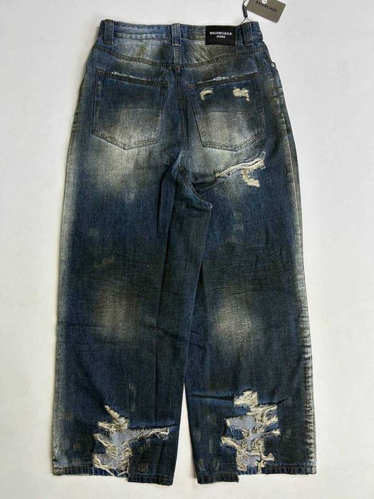 Джинси Balenciaga Cargo faded baggy opium archive синие джинсы сині L