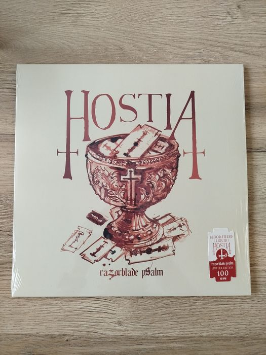 Hostia - Razorblade Psalm LP fiquid-filled blood
