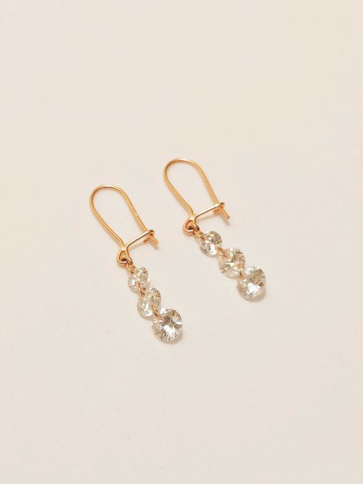 Brincos em ouro com zirconias