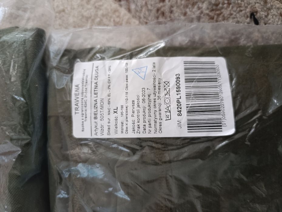 Bielizna letnia długa XL