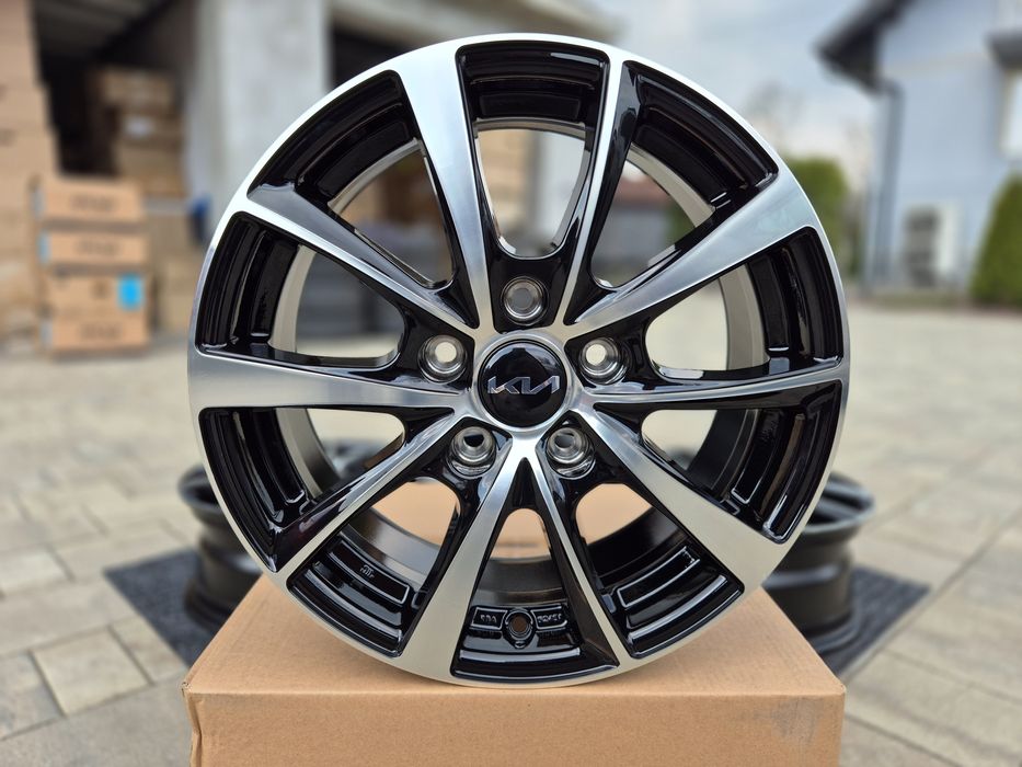 Felgi KIA 16 " Nowe 5x114,3 Ceed Cerato Soul Pro Cee'd alufelgi Czarny / Poler