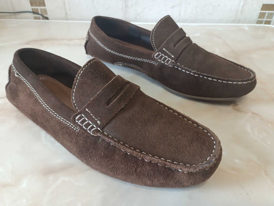 Идеальные Туфли Лоферы Hush Puppies 41p Замша Мокасины Driver для Авто