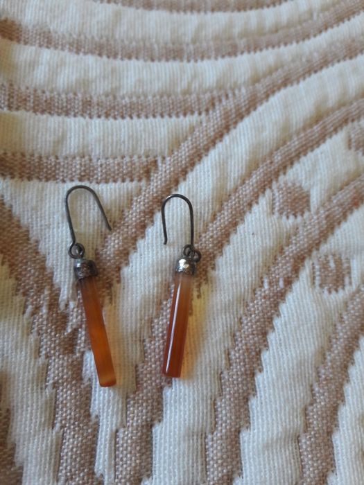 NOVO, Conjunto  colar pulseira brinco pendente em pedra