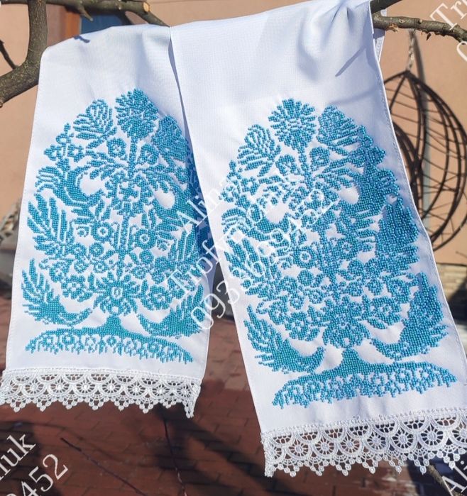 Рушники вишиті чеським бісером