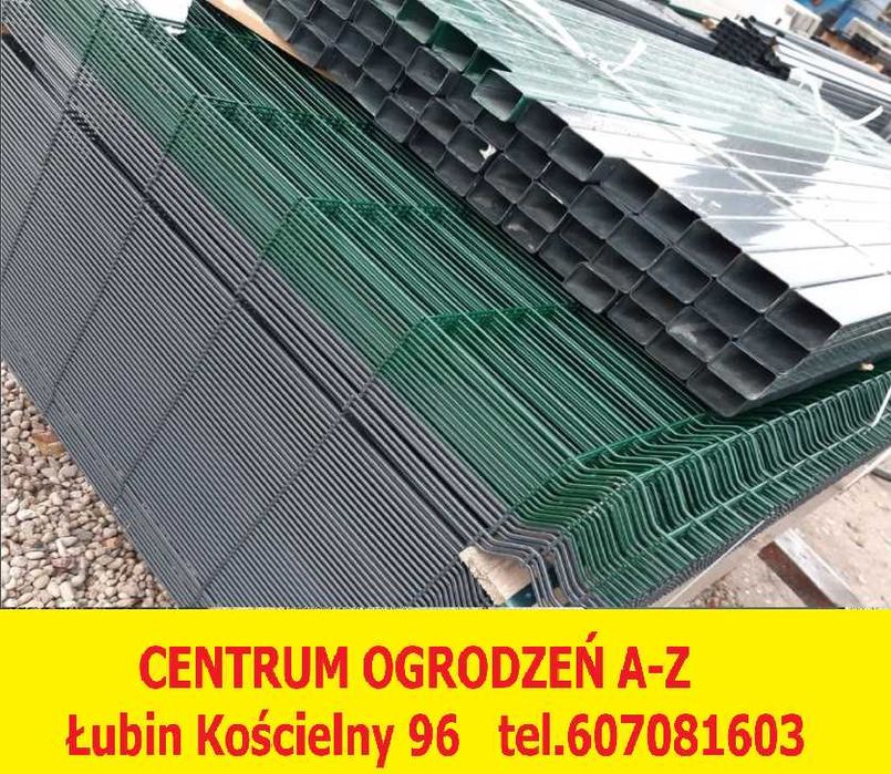 Płot panelowy ogrodzenie panelowe komplet 123 cm fi 4 mm + płyta