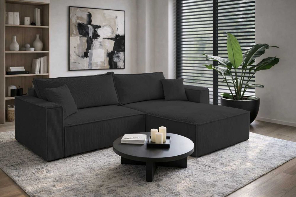 Rogówka Sofa Narożnik z funkcją spania NOCA 270x143 poso sztruks