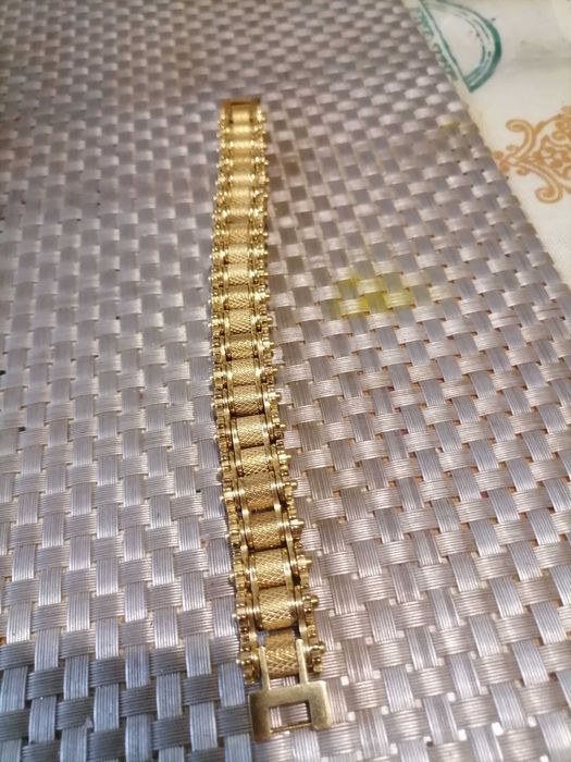 Мужской браслет позолоченный 585пр.