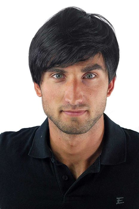 Парик мужской черный  блонд  каштановый с челкой