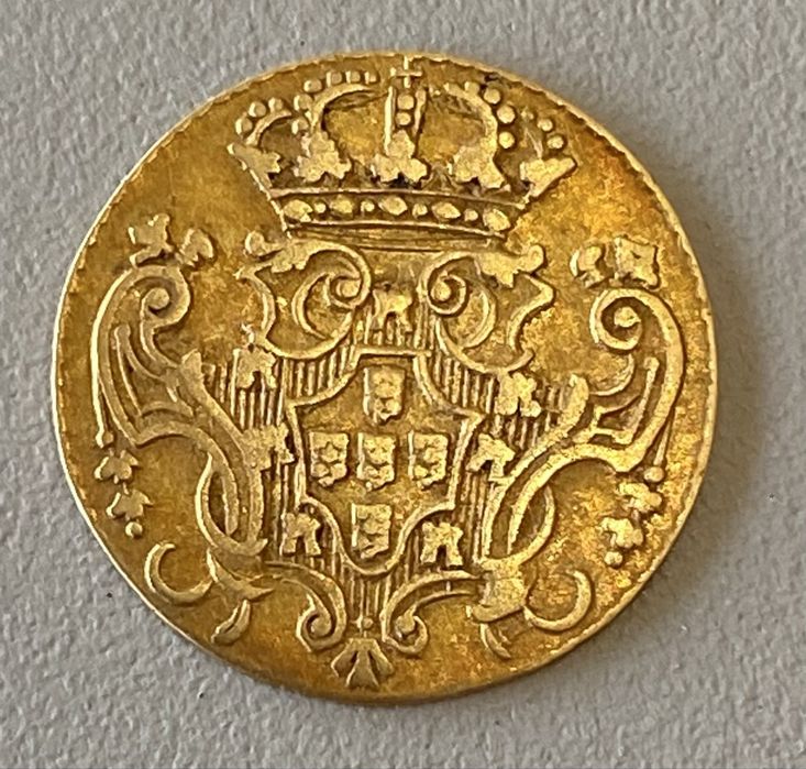 Moeda Ouro D. JOAO V Meio Escudo 800 Reis 1732