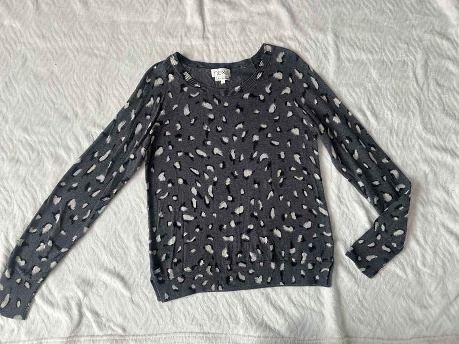 #next bluzka sweter szary panterka