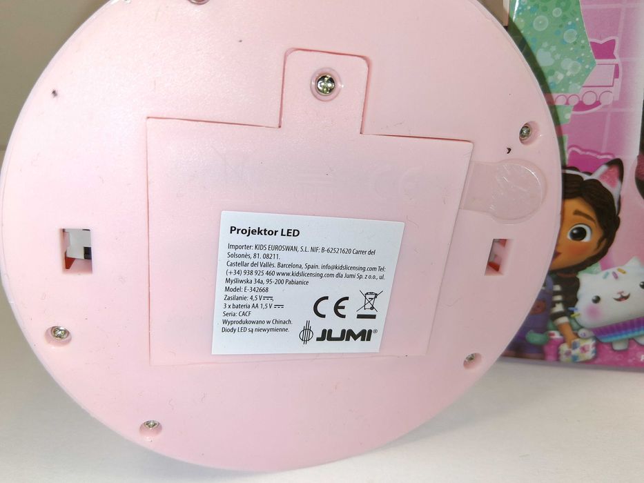 F036 Gabby's Dollhouse Projektor LED Lampka Nocna Kocie Przygody Nowa