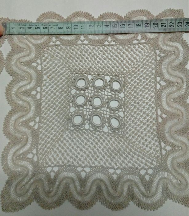 Conjunto 3 naprons de renda crochet antigos