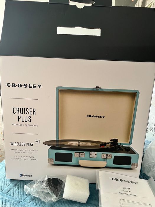 Gira-discos Crosley Cruiser Plus Bluetooth – Como Novo (na Caixa)