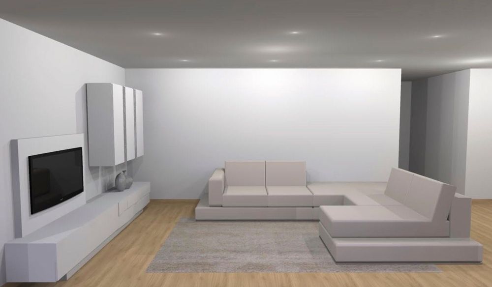 Sofá com formato em U com chaise longue e 5 lugares