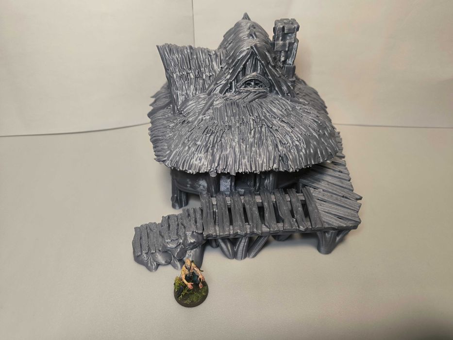 Domek bagienny niziołków 2(Halfling swamp house) makieta diorama D&D