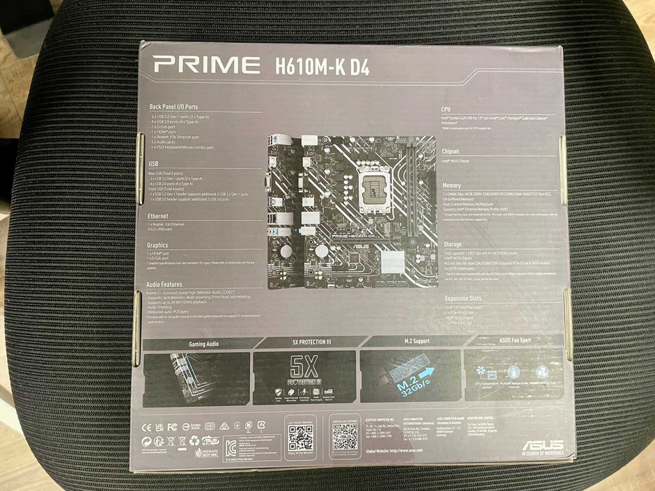 ASUS Prime H610M-K D4 - Placa Base mATX Intel H610 LGA 1700, como nova
