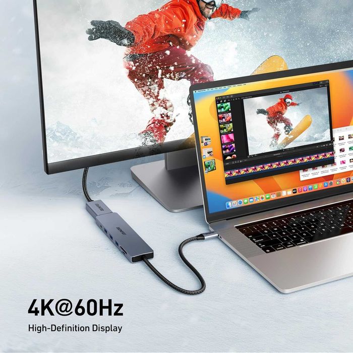 USB C HUB 7 em 1