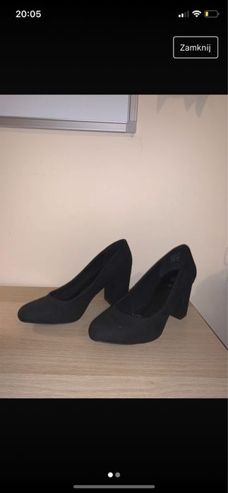 czółenka zamszowe czarne