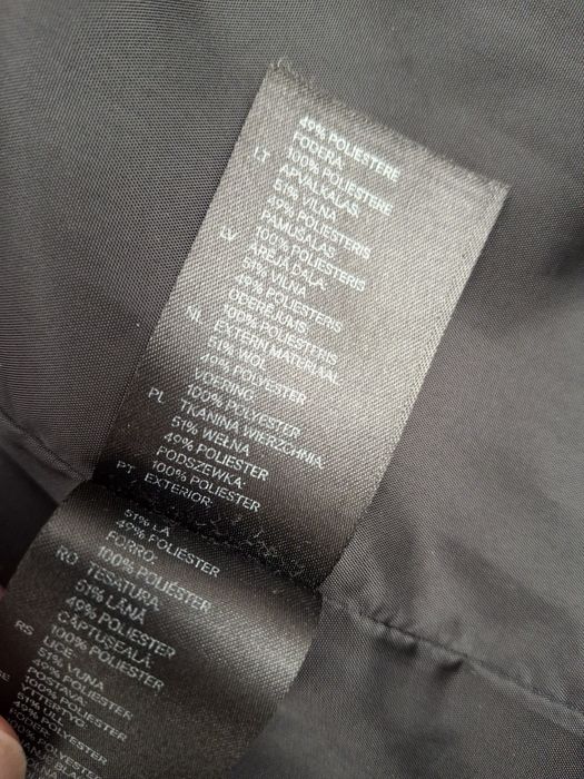 Krótki płaszcz damski H&M M wełniany