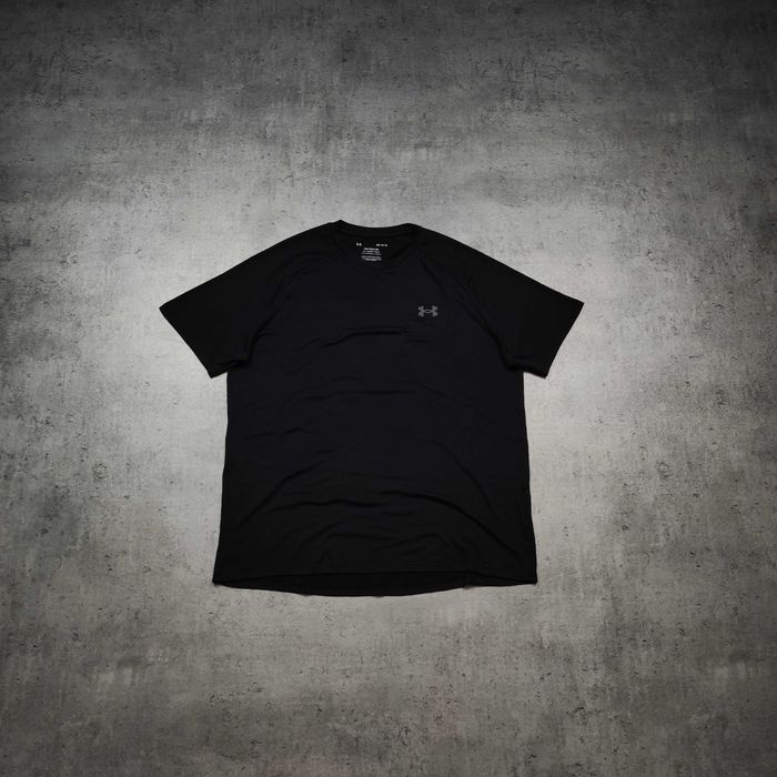 MĘSKA Koszulka Sportowa PREMIUM Czarna Logo Siłownia Under Armour PRO