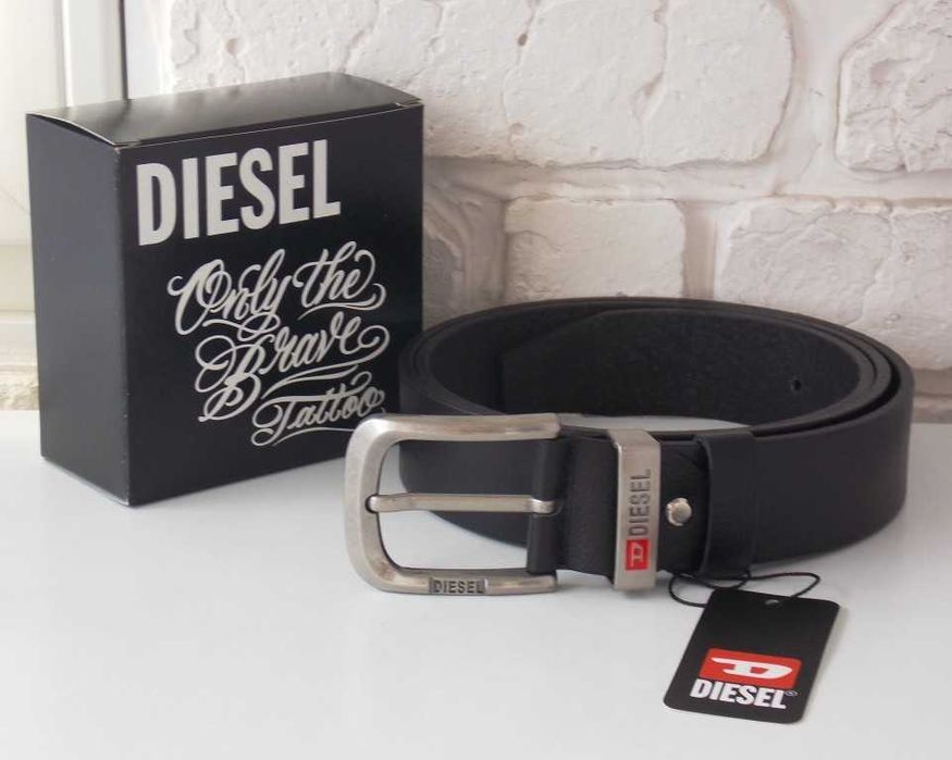 Шкіряний ремінь чоловічий Diesel / кожаный ремень мужской