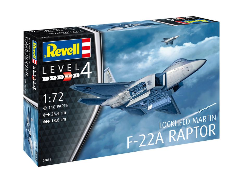 SAMOLOT model 1:72 Revell 03858 LOCKHEED MARTIN F-22A RAPTO