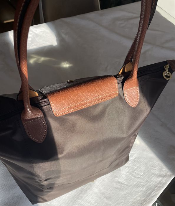 mala longchamp castanha