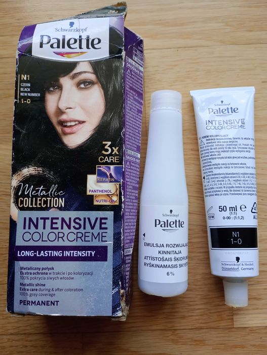 Farba do włosów, Palette, czerń