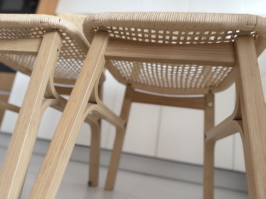 Cadeira de bambu do ikea