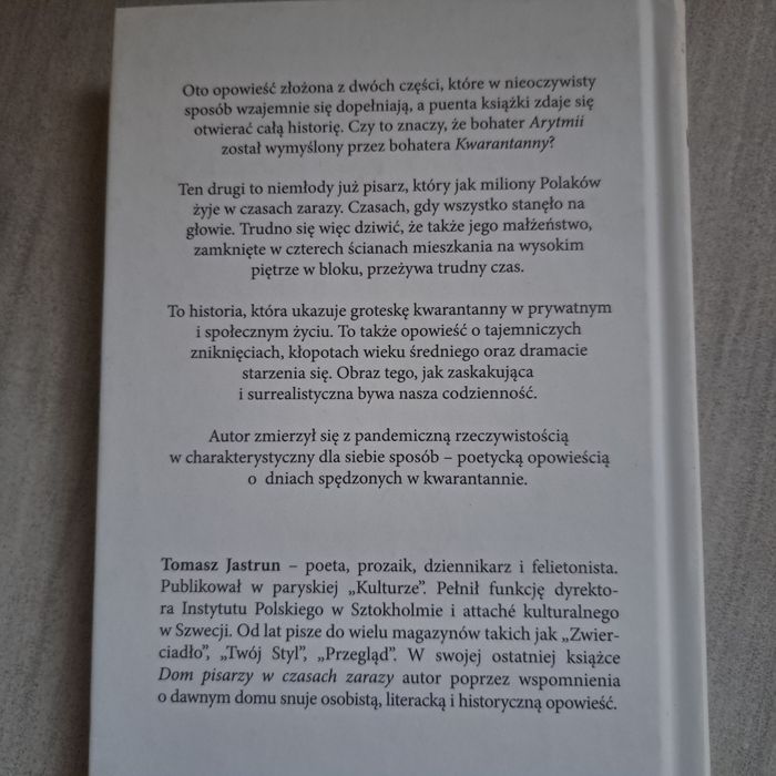 Arytmia  i kwarantanna  Tomasz Jastrun