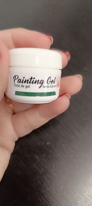 Painting gel verde escuro para unhas de gel 5ml. Novo.