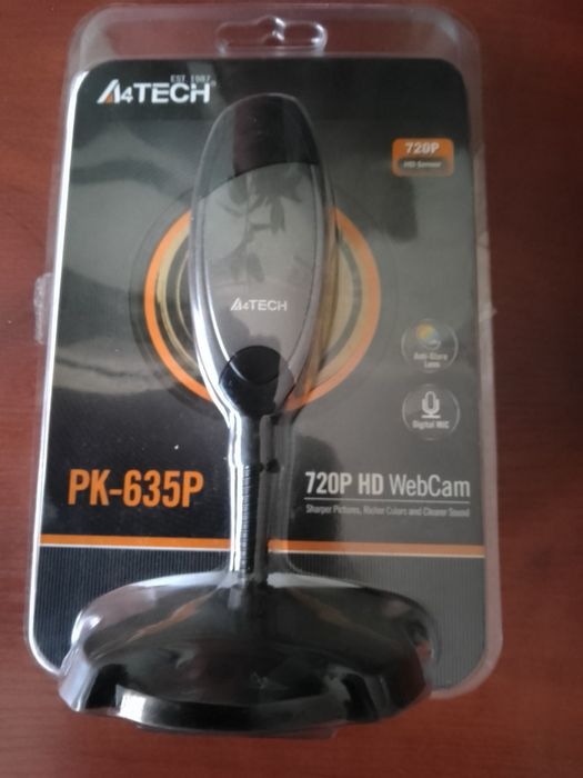 Веб-камера Web Camera A4Tech PK-635P 720p USB 2.0 Black/Grey