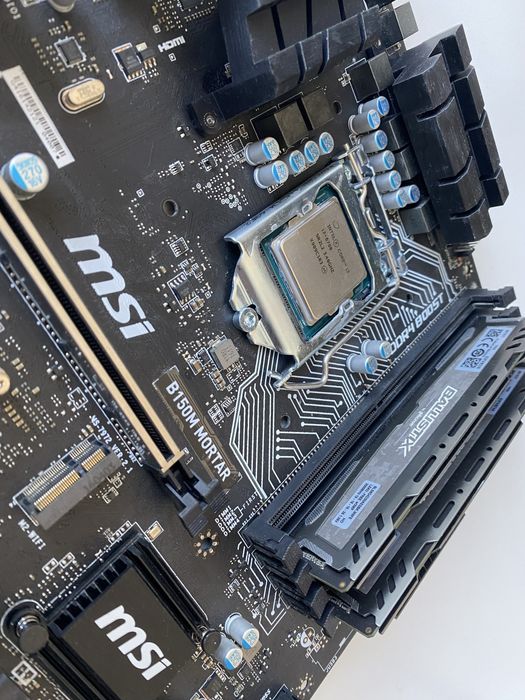 Płyta główna b150 mortar z procesorem i ramem