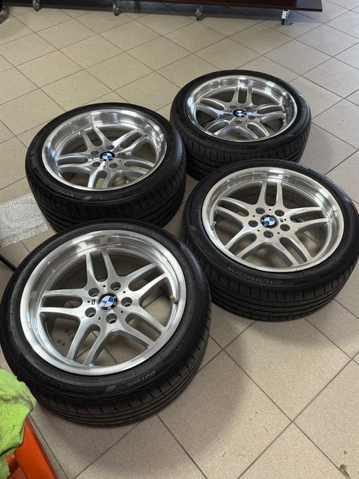 Диски R18 5x120 BMW E34 E39 E38 E36 37 стиль разноширокие с резиной Hankook 24 год