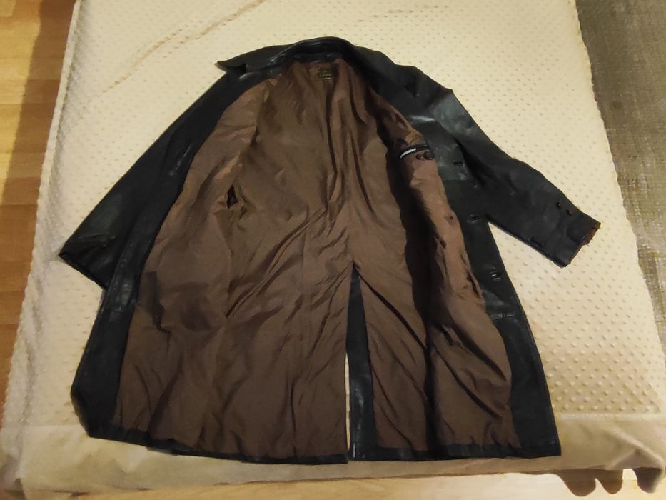 Płaszcz skórzany męski