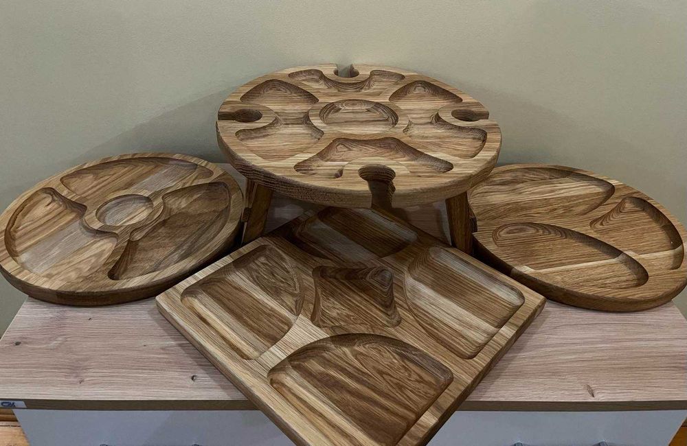 Менажниця, столик винний, піднос. Дуб