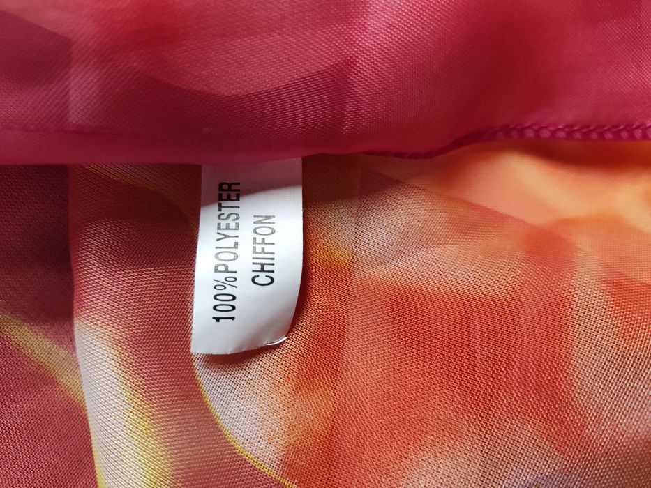 Duża chustka apaszka mgiełka w róże