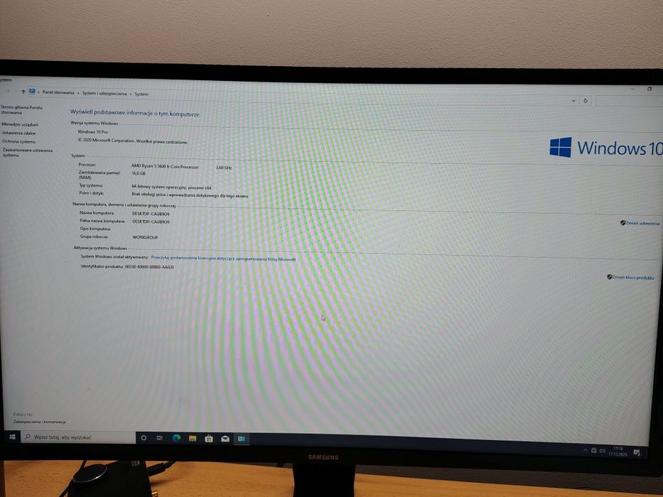 Komputer stacjonarny AMD RYZEN 5 3600 RADEON RX 6600XT