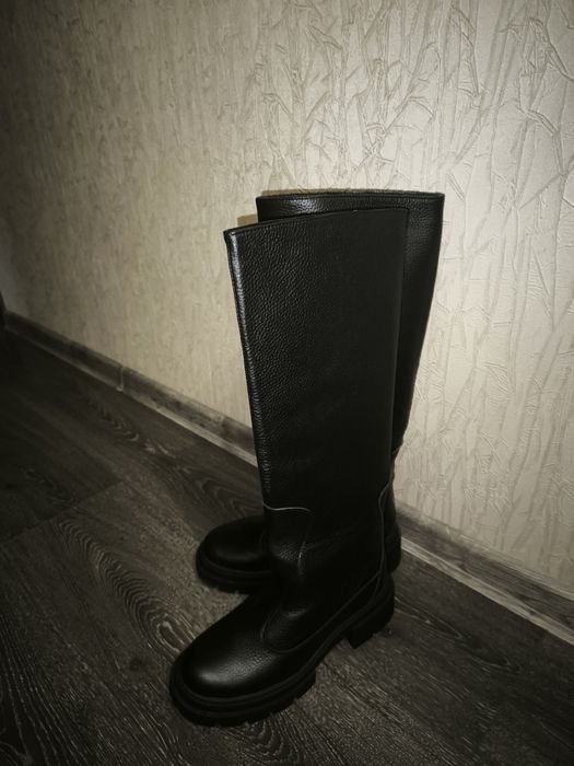 Женские сапоги кожа и мех 38р.