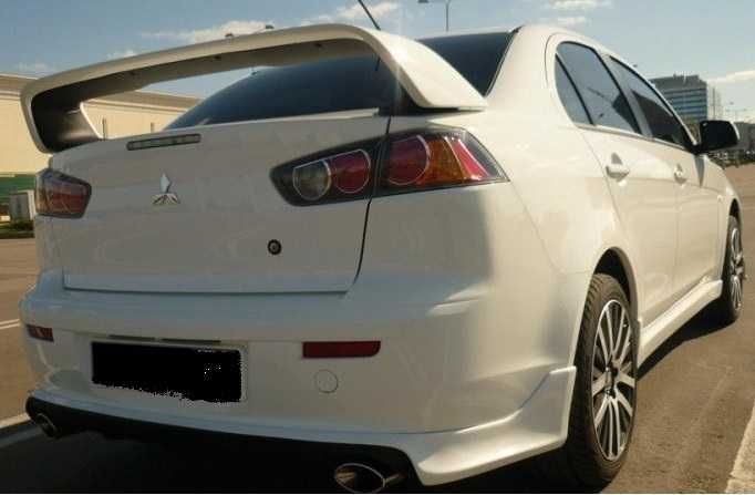 Юбка перед Mitsubishi Lancer X накладка на задний бампер лансер 10
