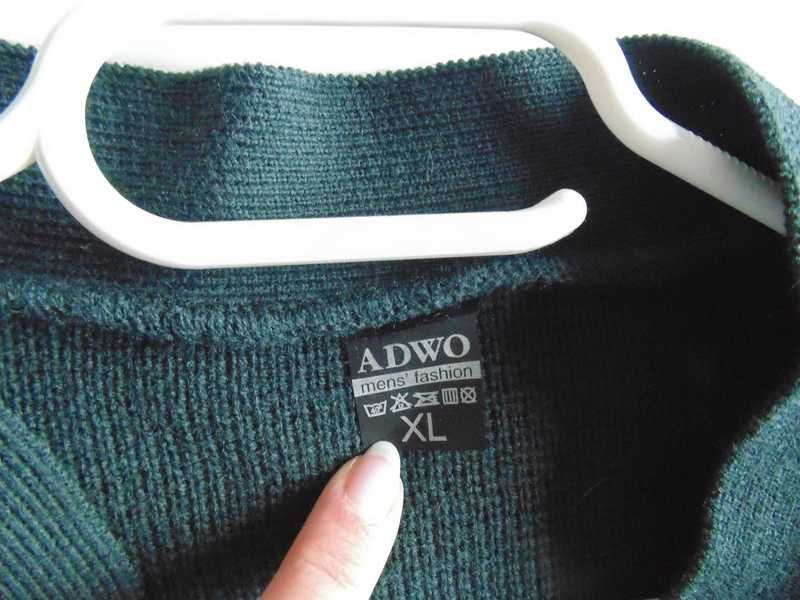 Adwo nowy ciepły grubszy sweter rozpinany męski XL