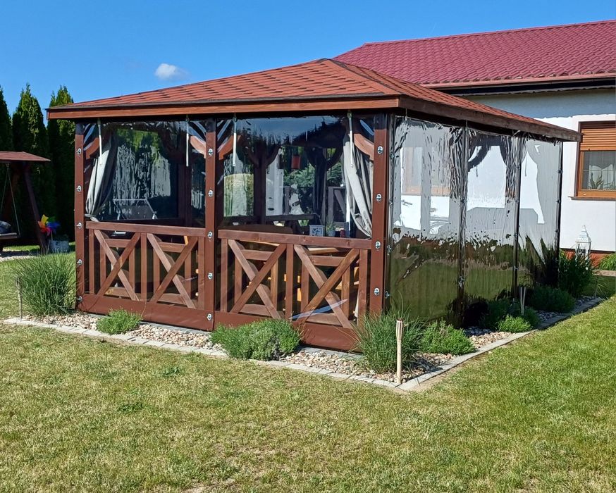 Osłona Zabudowa Tarasu Altanki Całoroczna Plandeka Na Wymiar Zamki