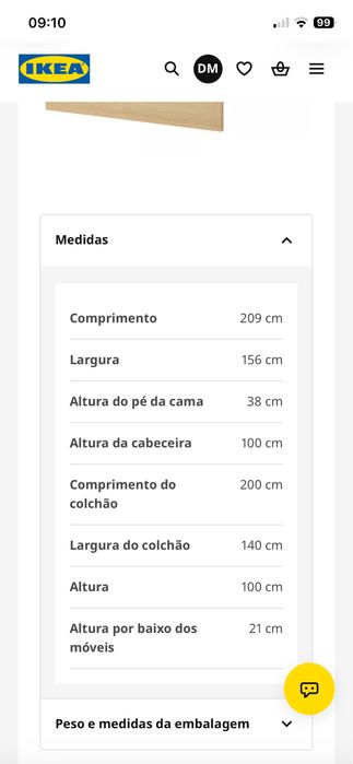 Cama de casal Ikea