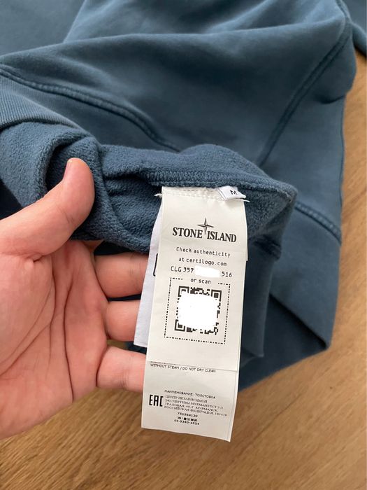 Bluza Stone Island Hoodie jasnoniebieska light blue, rozmiar M
